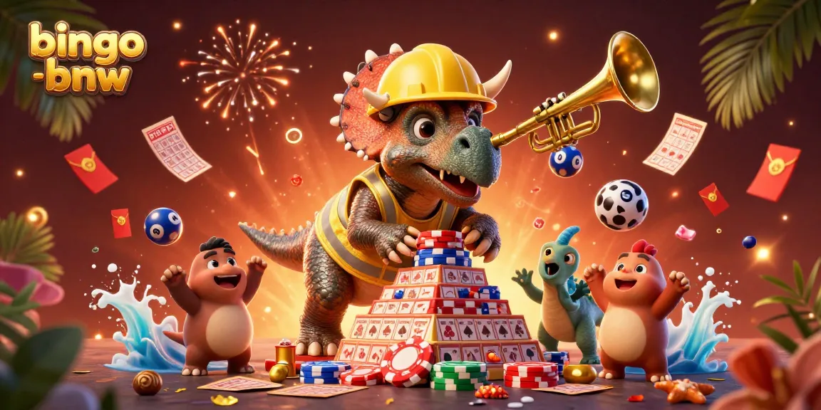 Engage in dynamic bingo-bnw action with colorful bingo cards and festive celebration elements.
