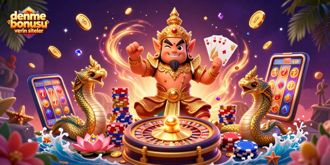 Experience exciting gameplay at deneme bonusu veren siteler with golden coins and vibrant casino elements.