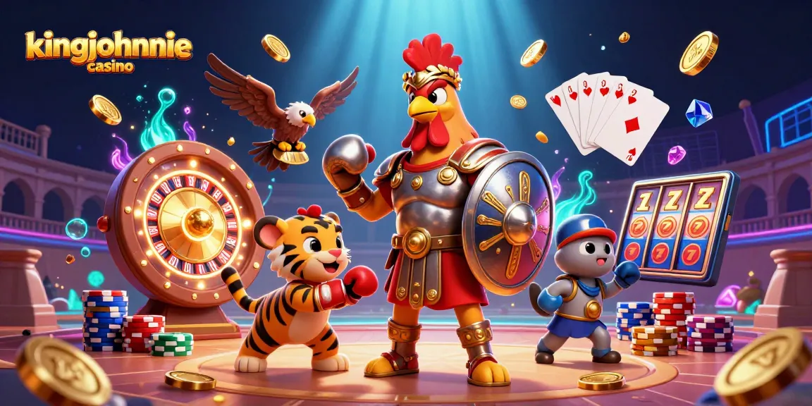 Experience kingjohnnie casino's vibrant energy with iconic characters and dynamic gaming elements.