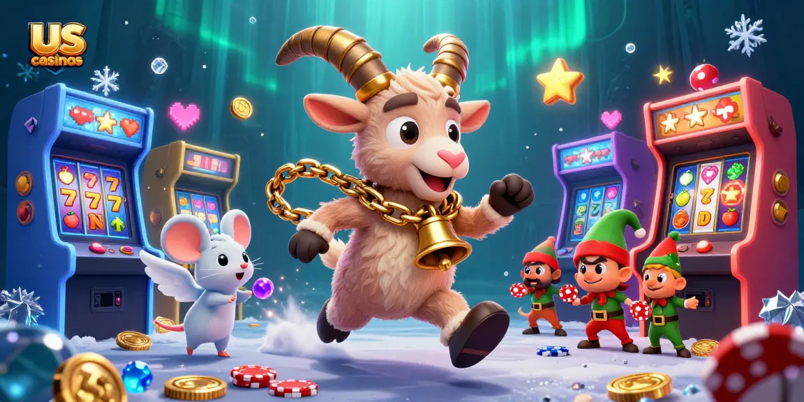 Join the fun at us casinos with Krampus, an angel mouse, and gremlins in a festive gaming chaos!