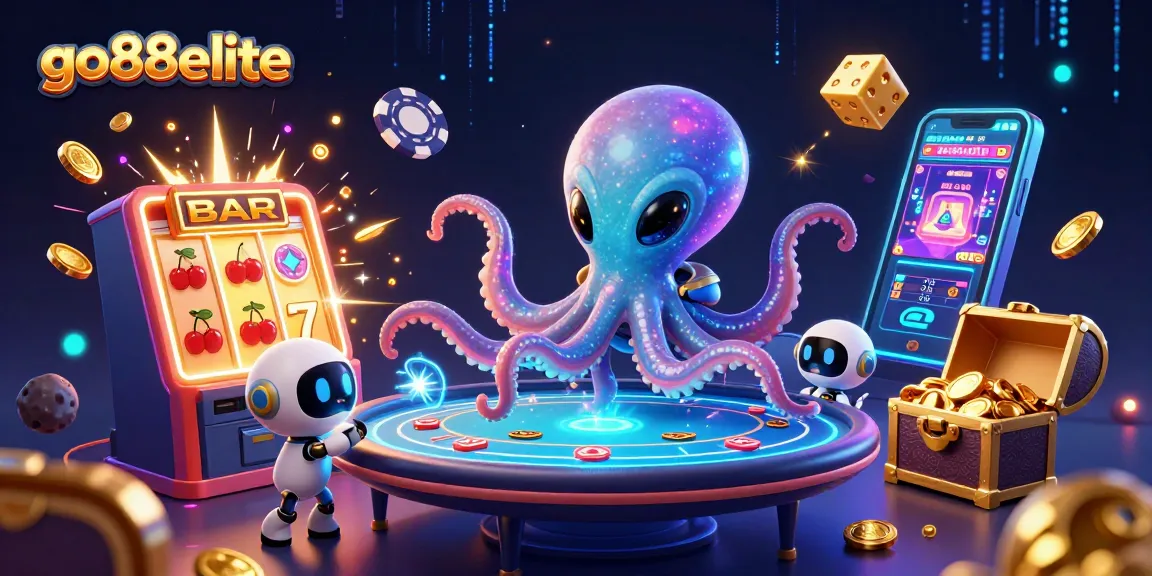 Experience thrilling games with go88elite featuring alien characters, casino elements, and vibrant effects.