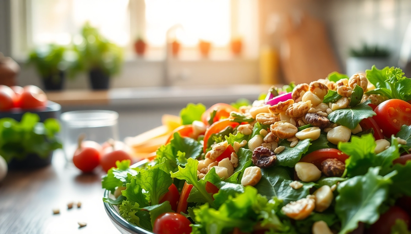Highlighting Healthy Eating Habits through a colorful array of fresh vegetables and nutritious ingredients.