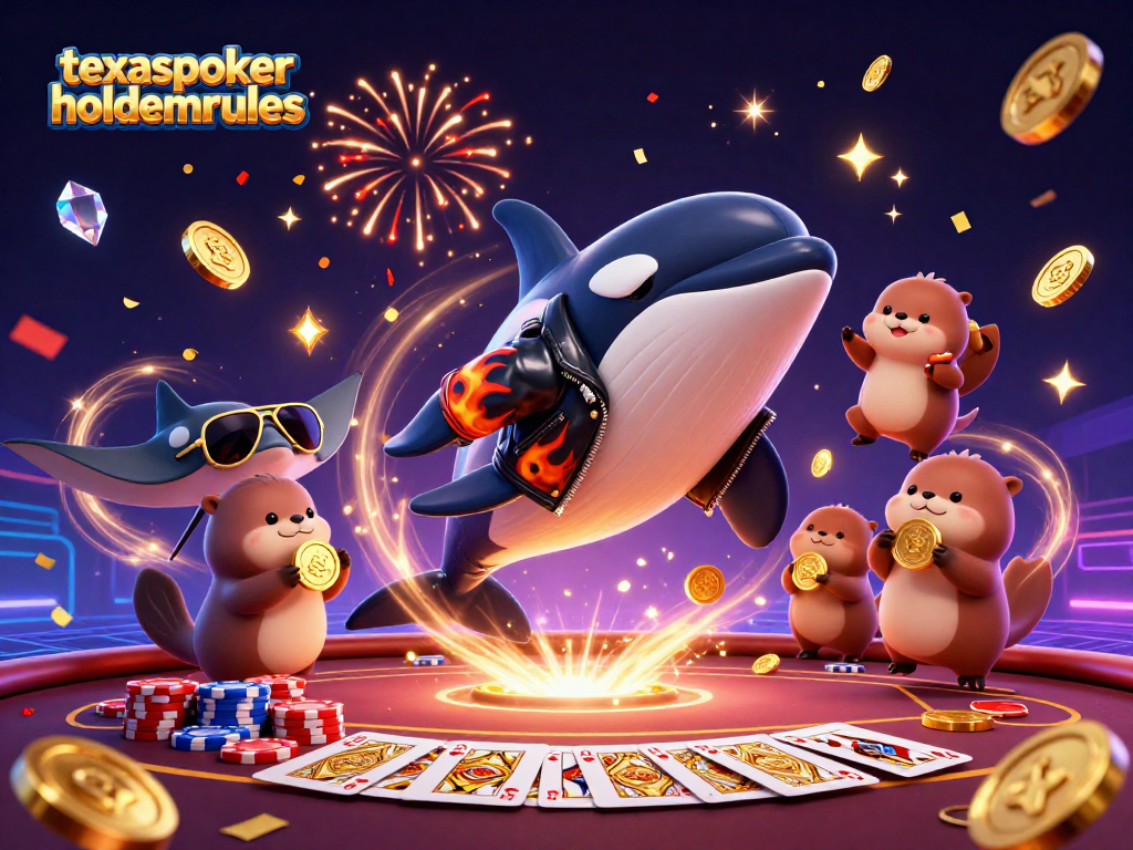 Engage with texaspokerholdemrules through a thrilling tournament scene featuring colorful characters and vibrant casino elements.