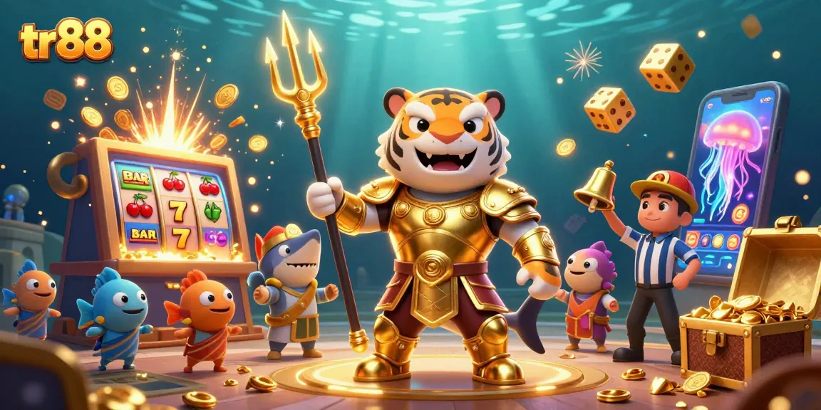 Experience the thrilling wins at tr88 casino with vibrant 3D cartoon visuals of slots, roulette, and jackpot celebrations.
