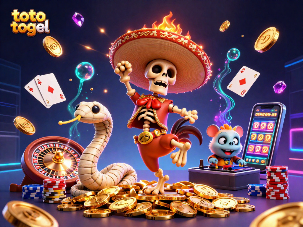 Experience thrilling toto togel action with vibrant characters and dynamic casino elements.