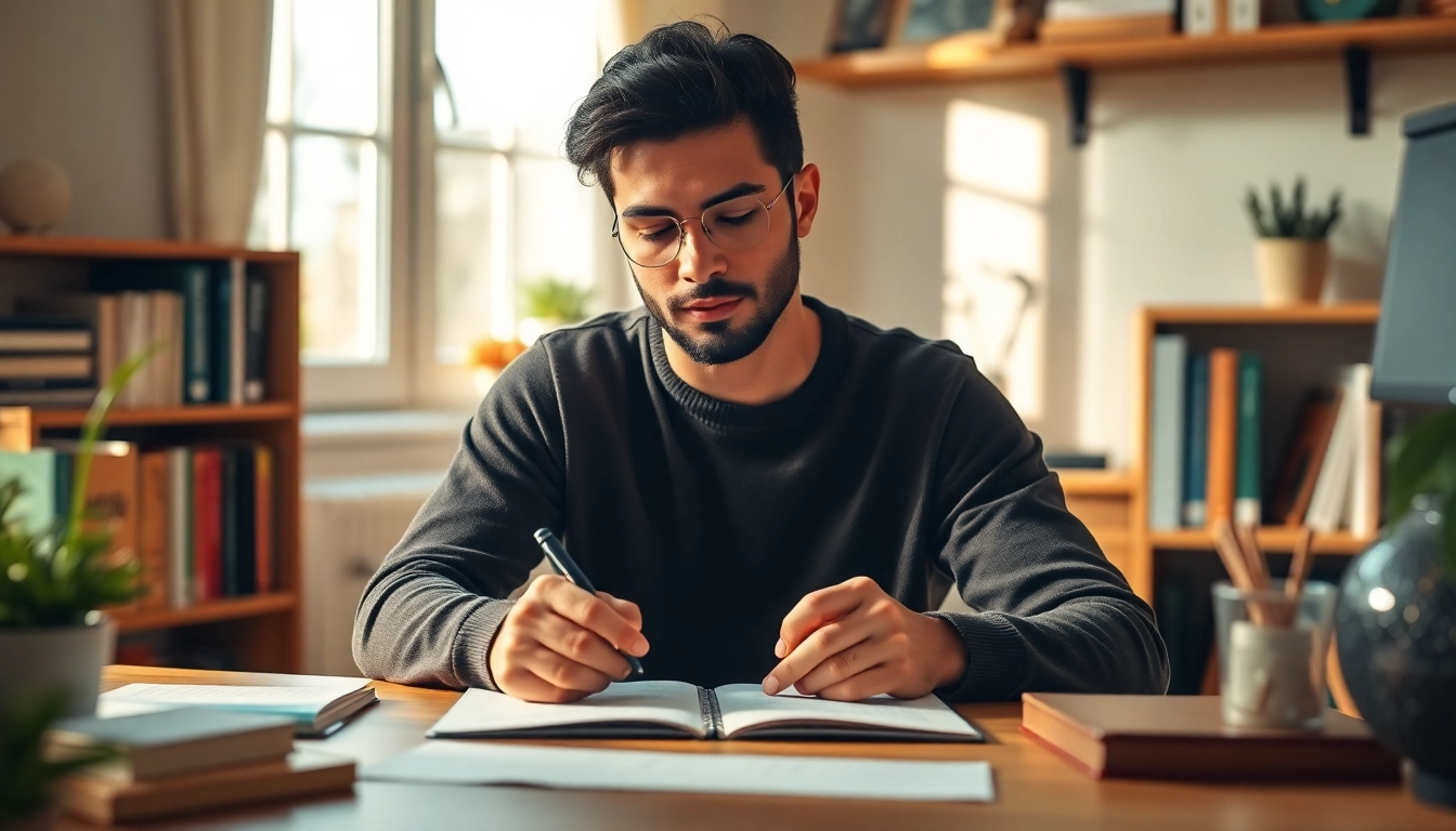 Explore how does adderall help with anxiety through a person contemplating in a tranquil home office.