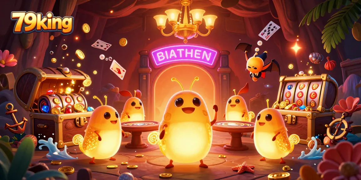 Experience the excitement of 79king casino as glowworms light up a vibrant gaming scene.