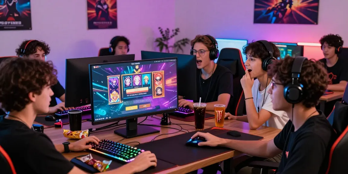 Engaging online gaming session featuring MPOCASH platform with friends enjoying diverse slot games.