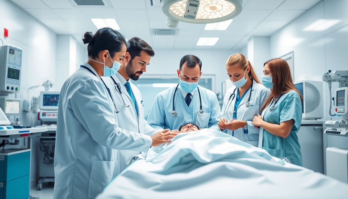 The scene depicting healthcare providers delivering Emergency Hospital Services with dedication and professionalism.