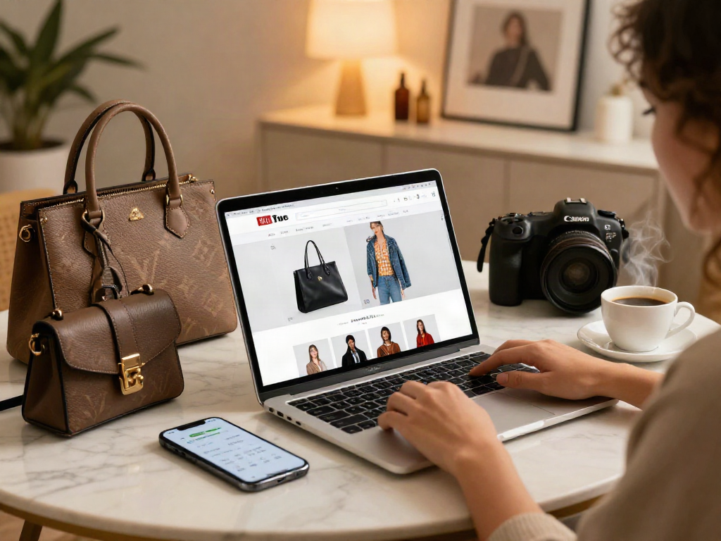 Pengalaman berbelanja online LUXURY111 dengan suasana mewah dan barang-barang fashion premium.