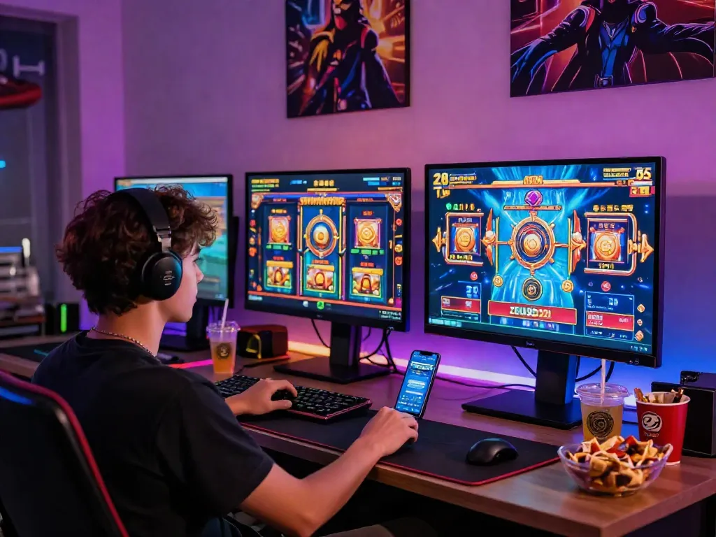 Pemain asyik bermain situs slot ZEUS222 dengan perangkat dan suasana menyenangkan.