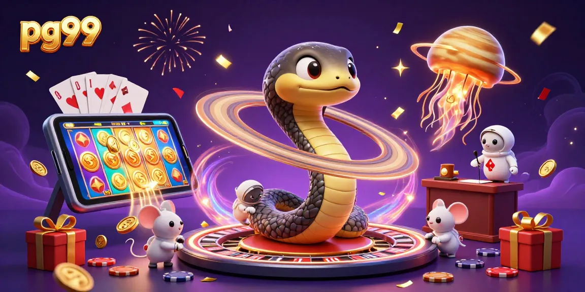 pg99 players engaging in a cosmic casino adventure with vibrant slot games and roulette