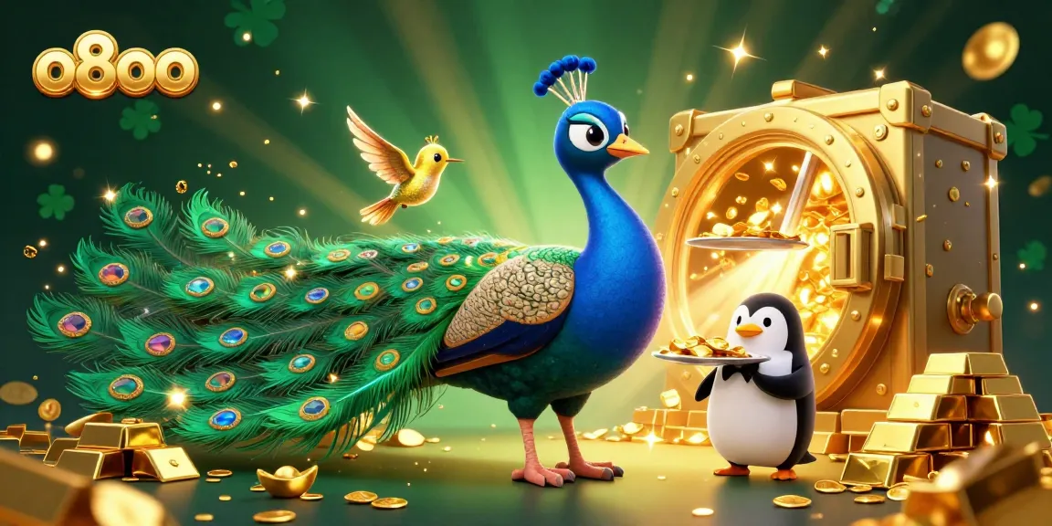Experience the thrilling world of o8oo, showcasing a vibrant casino scene with golden treasures and whimsical characters.
