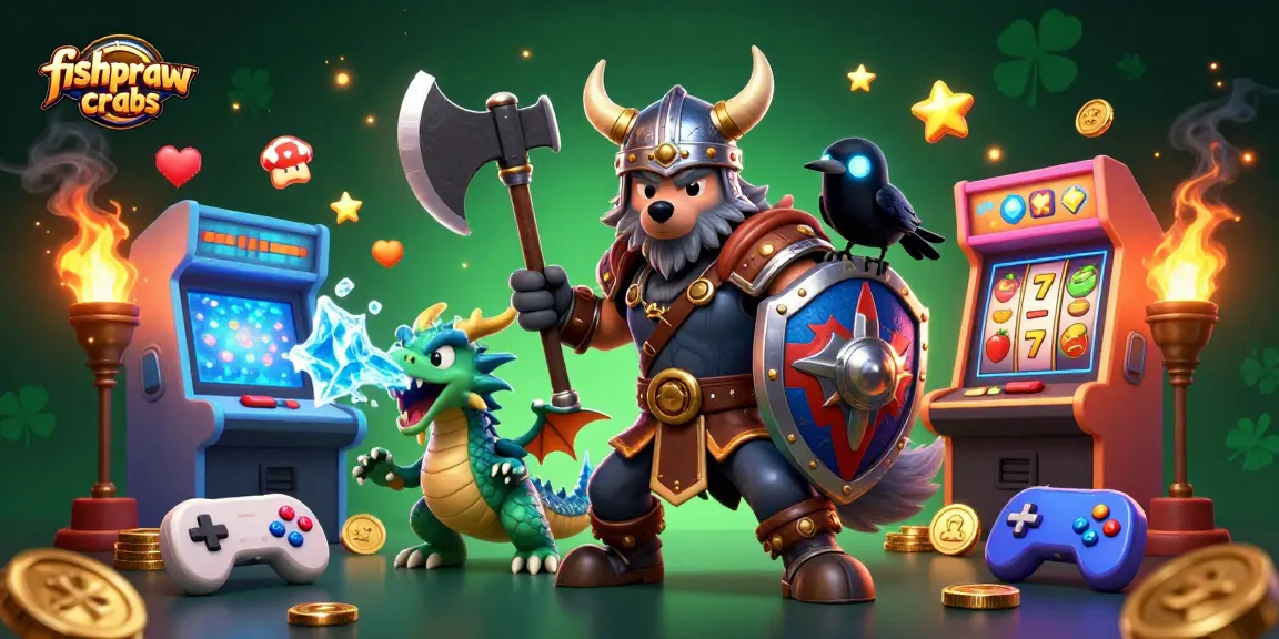 Engage in thrilling fishprawncrabs gameplay with vibrant characters and casino elements surrounded by excitement.