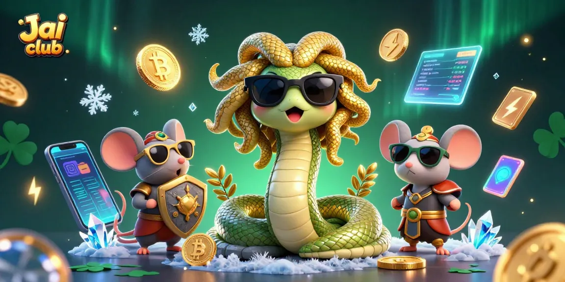Join the fun at Jai club with a vibrant illustration of gaming excitement and crypto-inspired elements.