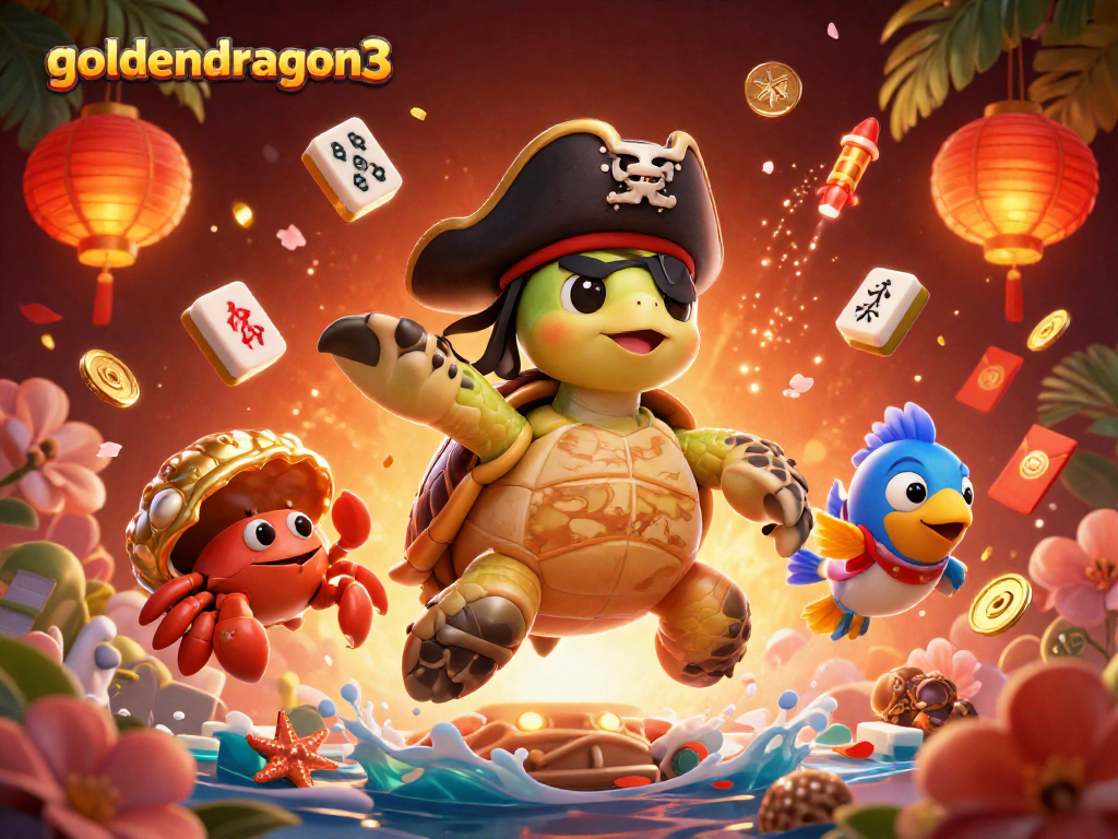 Engage in luck with goldendragon3 as vibrant pirate tales, mahjong, and lucky symbols collide in a casino adventure.