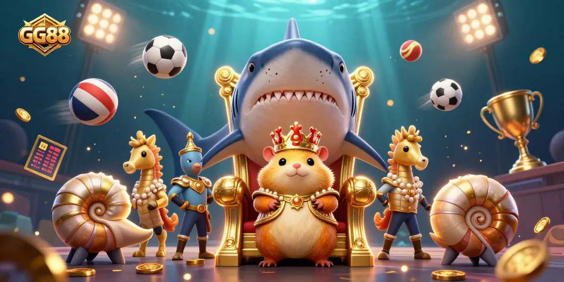 Experience dynamic betting with GG88, featuring vibrant characters, sports elements, and thrilling casino vibes.