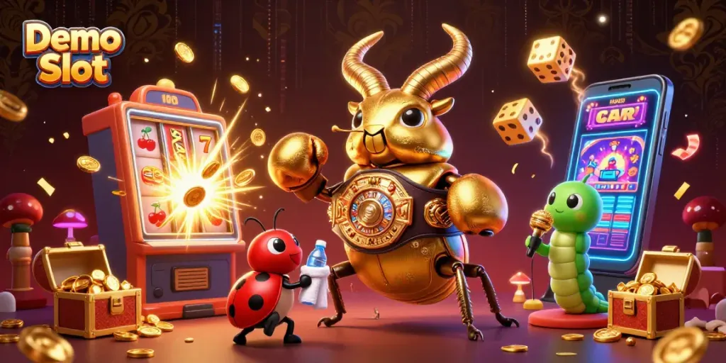 Experience thrilling gameplay with Demo Slot featuring vibrant characters and explosive bonuses.