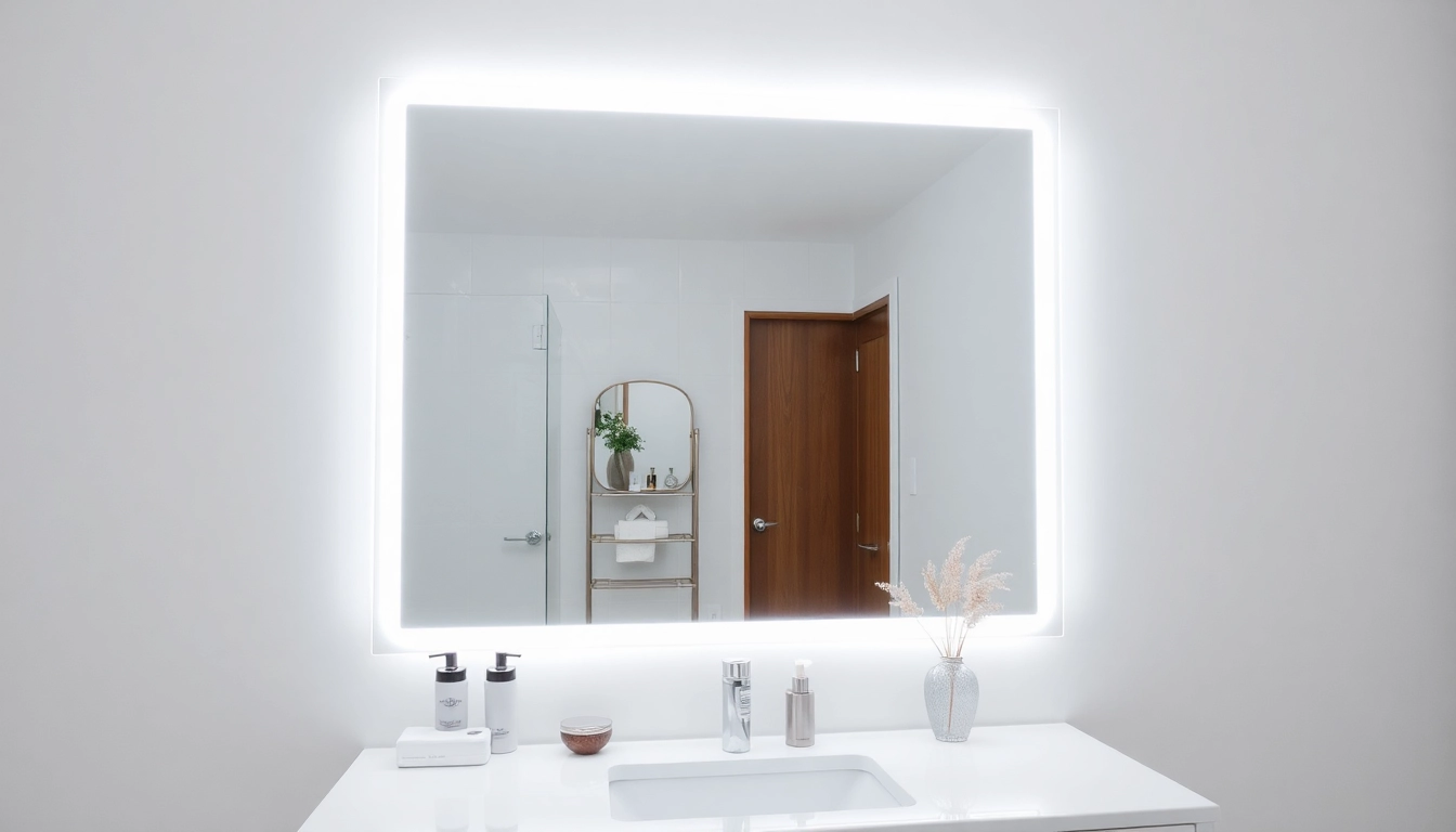 Enhance your space with a sleek led bathroom mirror featuring elegant design and bright lighting.