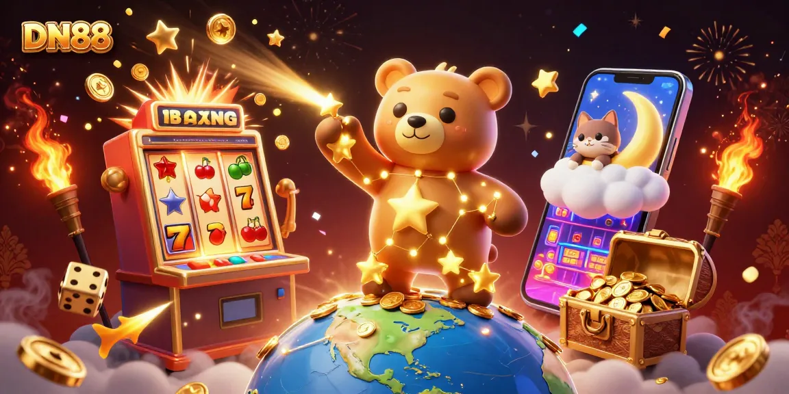 Experience the thrill of winning at DN88 with vibrant characters and a dynamic casino scene.