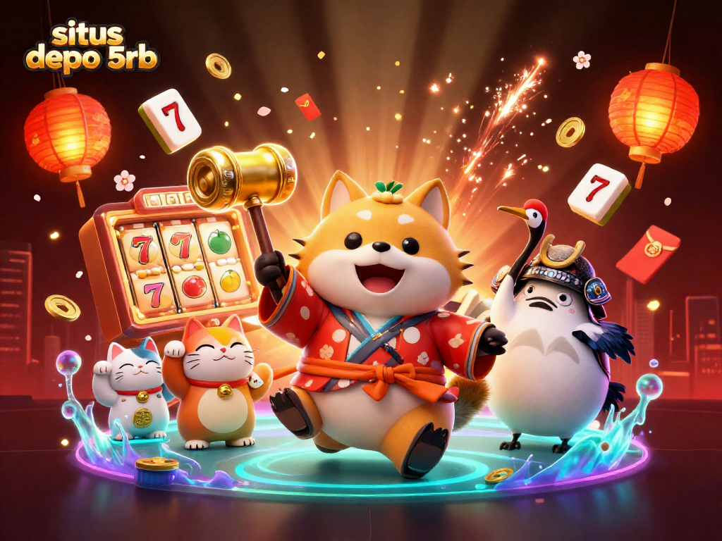 Experience luck with situs depo 5rb, showcasing vibrant 3D characters and dynamic slot elements.