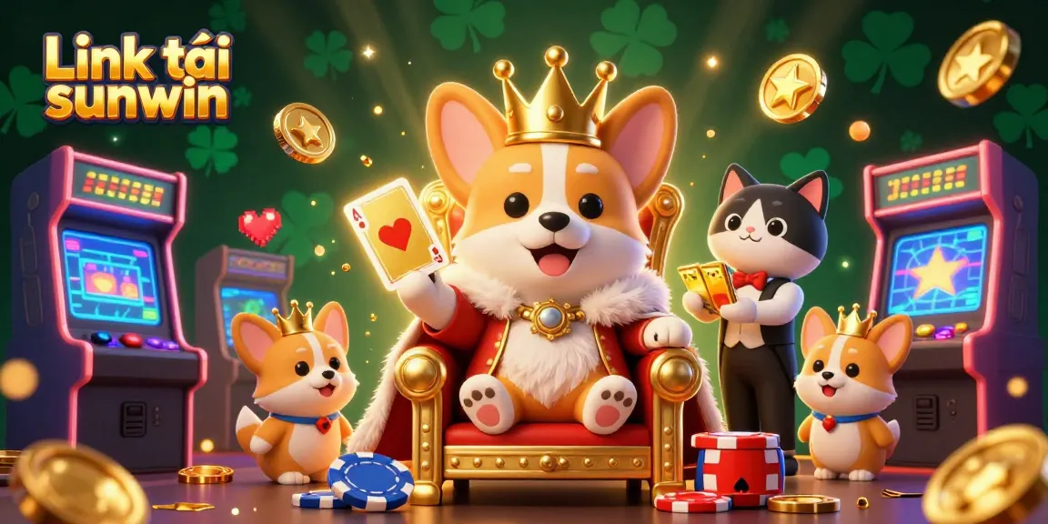 Engage with the thrilling Link tải sunwin experience showcasing vibrant 3D characters and casino elements.