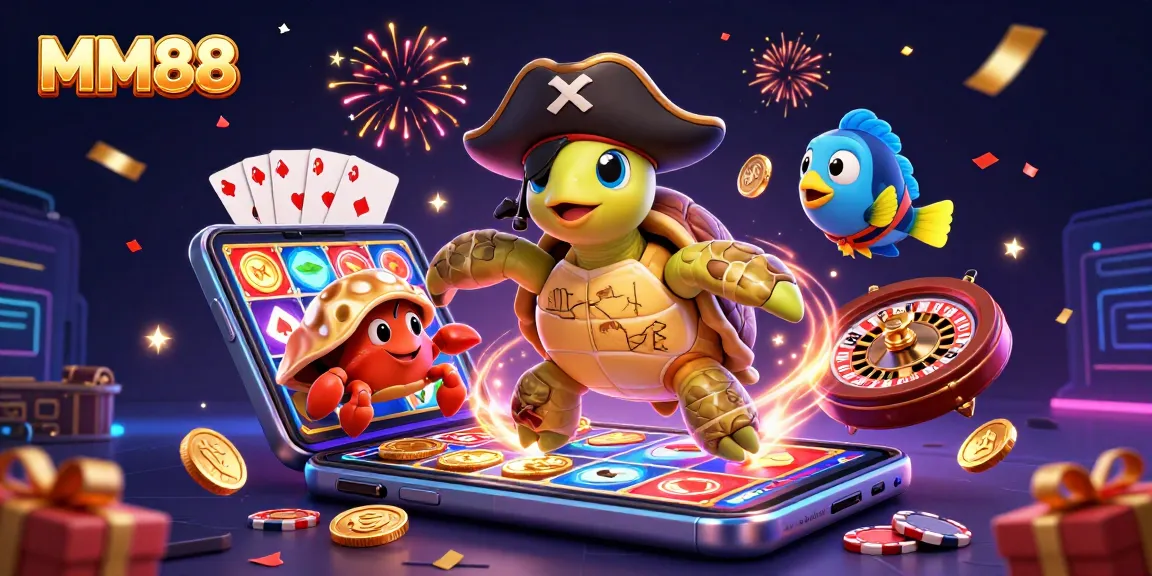 Engage in thrilling gameplay at MM88 with vibrant characters and immersive casino elements.