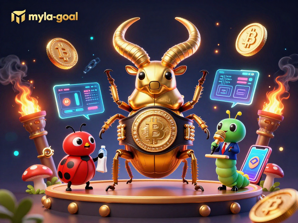 Engage with myla-goal's thrilling 3D casino showdown featuring dynamic characters and cryptocurrency elements.