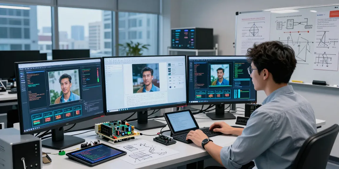 AI-Generated Image Detection analysis in a high-tech lab showcasing real-time data processing and algorithms.