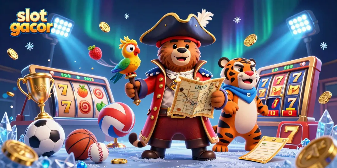 Engage with slot gacor featuring a vibrant 3D pirate scene rich with jackpot elements and sports dynamism.