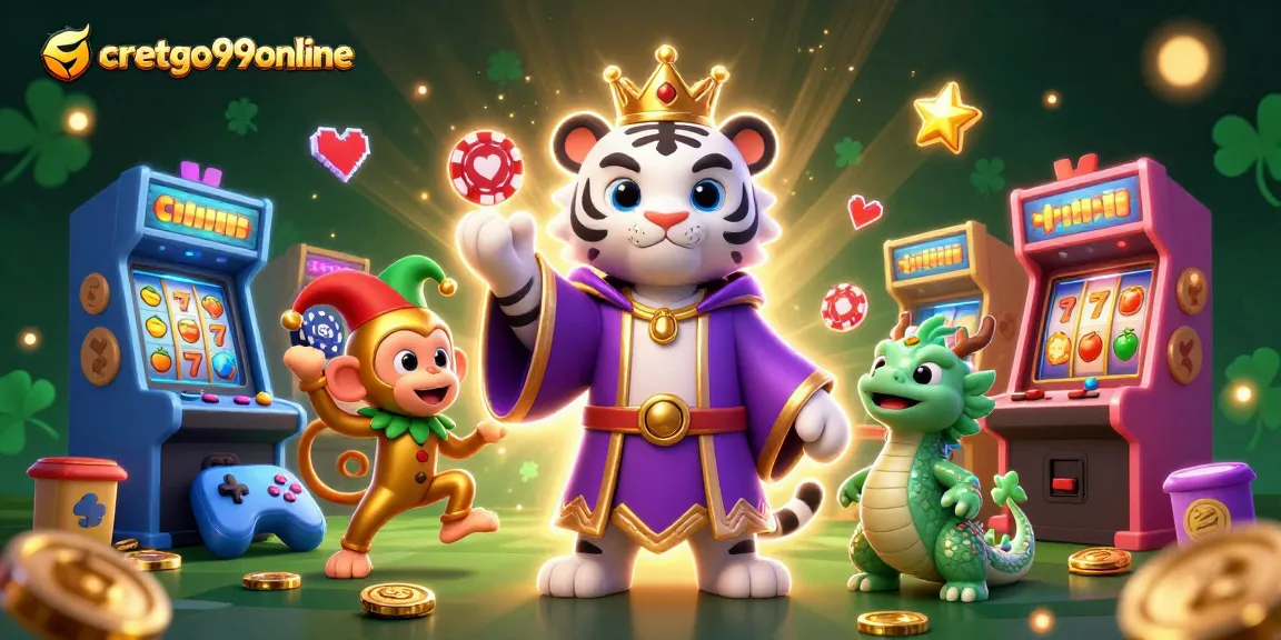 Engage in thrilling wins with cretgo99online's vibrant 3D casino-themed characters and games.